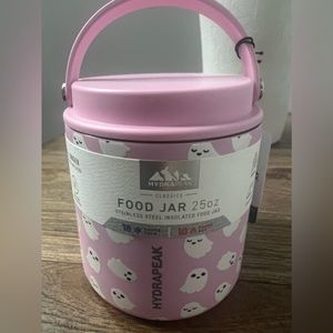 Hydro peak Pink Ghost Food Jar halloween. NWT - hard to find!